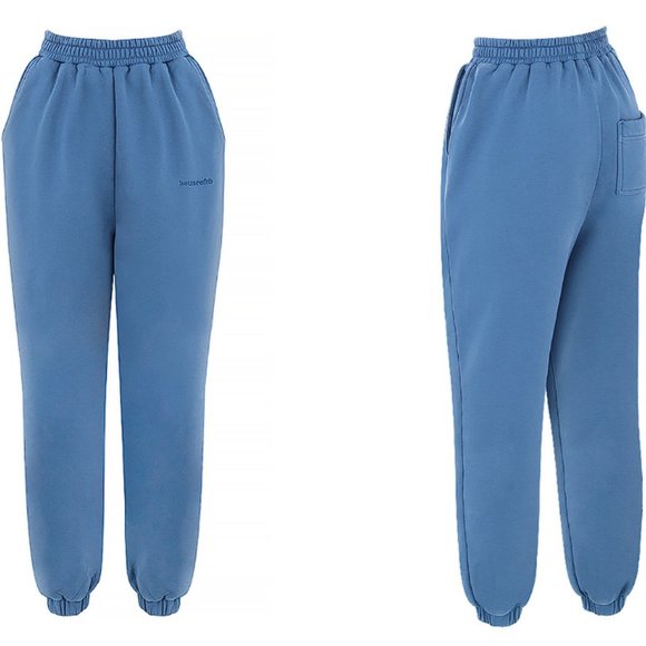 HOUSE OF CB 'Sky' Azure Fleece Back Jogging Trouser NWOT - Picture 4 of 4